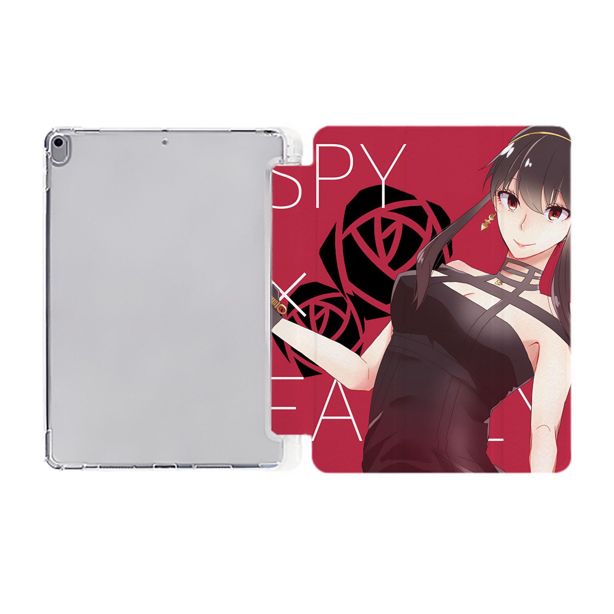 （画像用） SPY×FAMILY间谍家家酒 IPad ケース ペン収納付き 三つ折りスタンド PUレザー×シリコン 対応機種9.5/10.5/10.9インチ